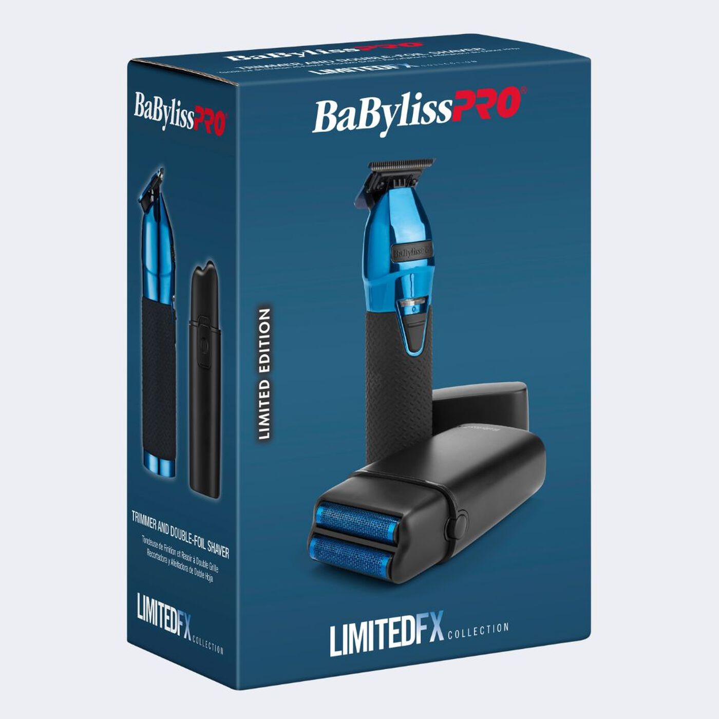 BaBylissPRO LimitedFX Black/Blue Trimmer & Shaver Gift Set #FXDUOFS2TBL