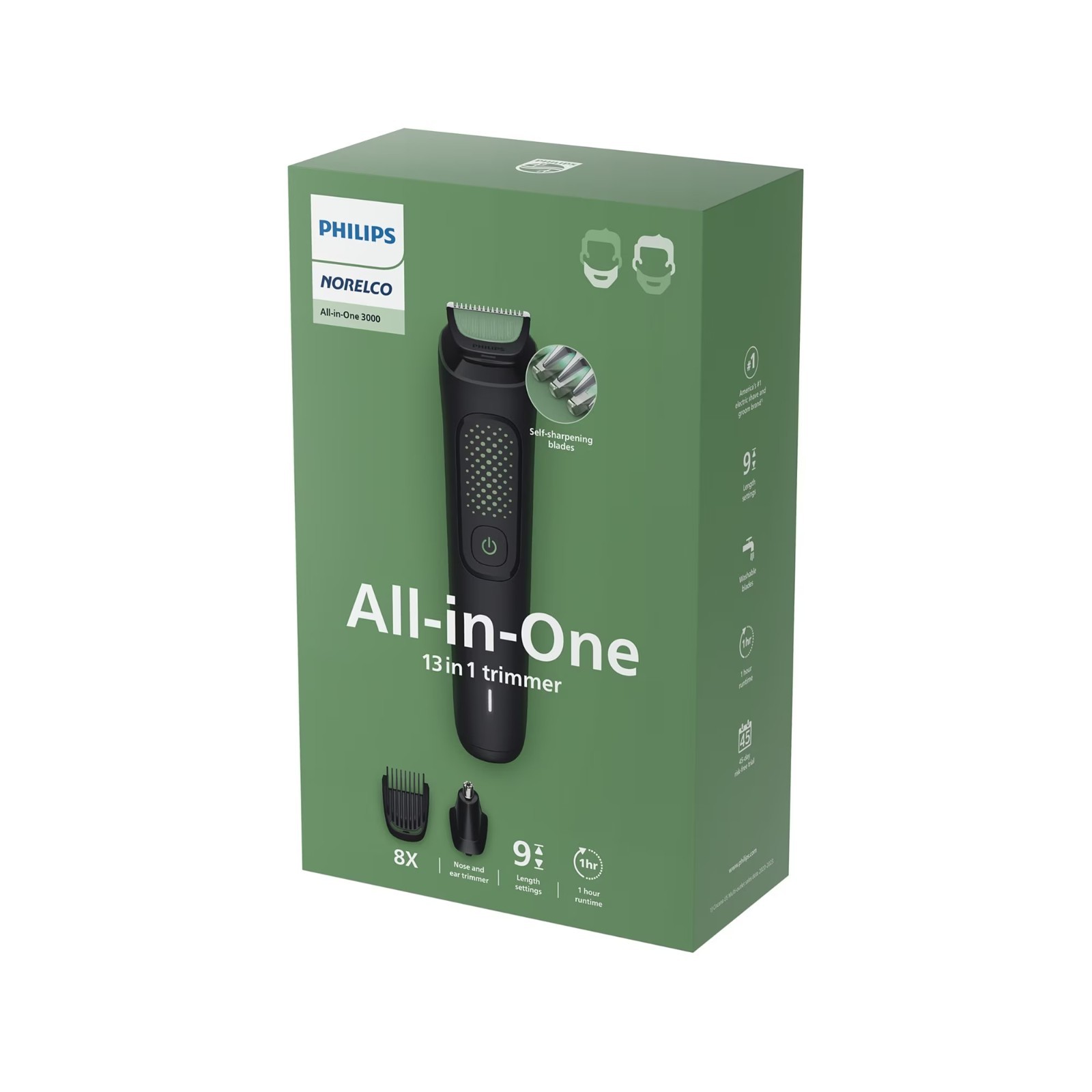 Philips Norelco MG3919/50 All-in-One 3000 13pc Beard & Hair Trimmer Kit