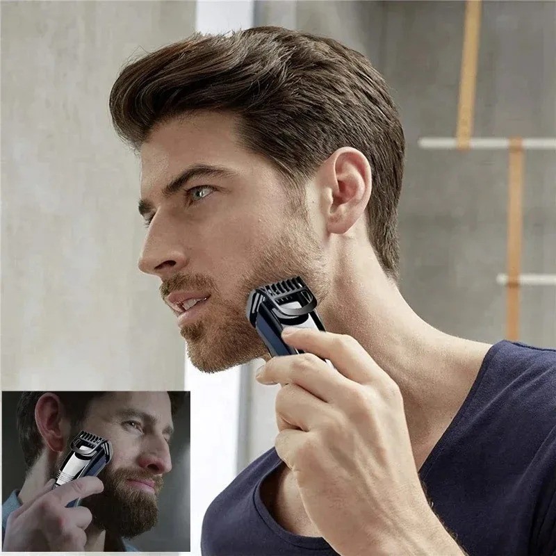 Kemei 632 0.5-10mm Adjustable Beard Hair Trimmer for Men Rechargeable Mustache