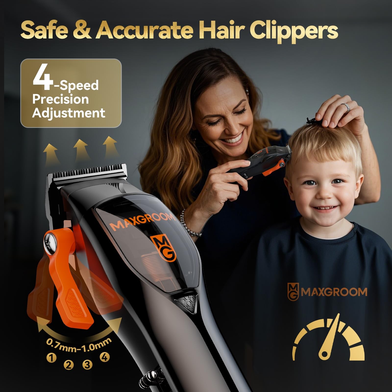 9000 RPM Cordless Mens Hair Clipper for Hair Cutting, Fading
