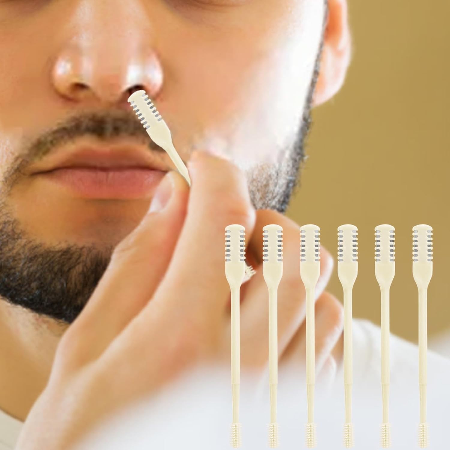 12PCS Nose Hair Trimmer for Men Women | Manual Double-Sided Nose Trimmer with…