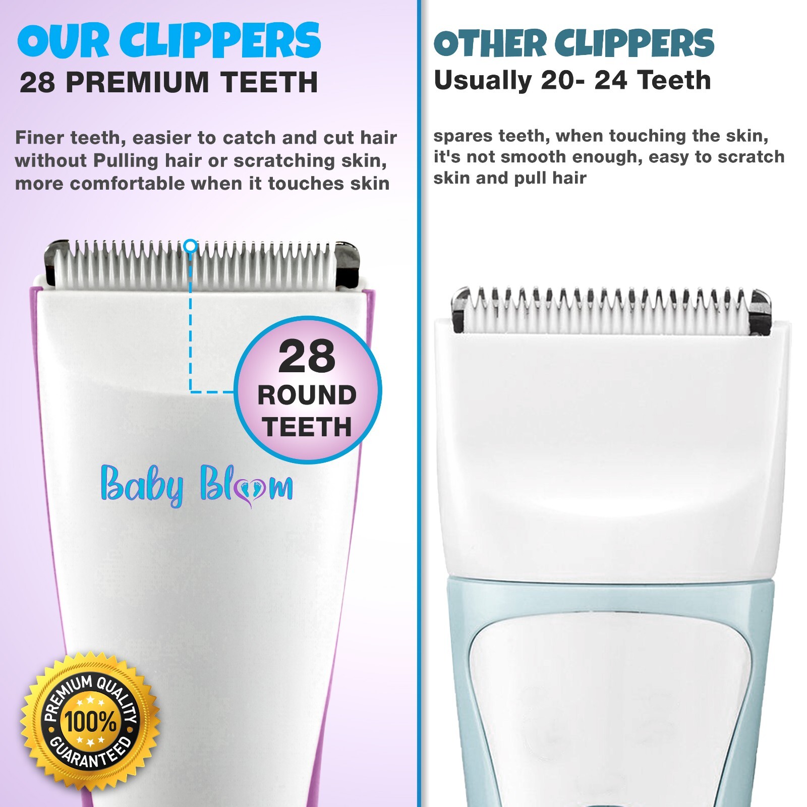Baby Bloom Quiet Baby Hair Clippers, Specially Designed for Kids with Autism
