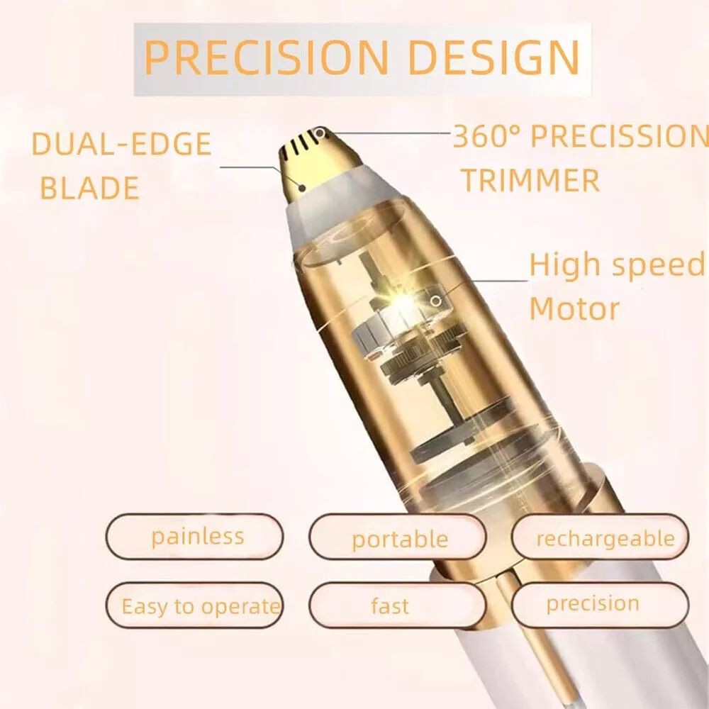 Electric Eyebrow Razor Pen, Painless Facial Hair Remover Shaper with Blade