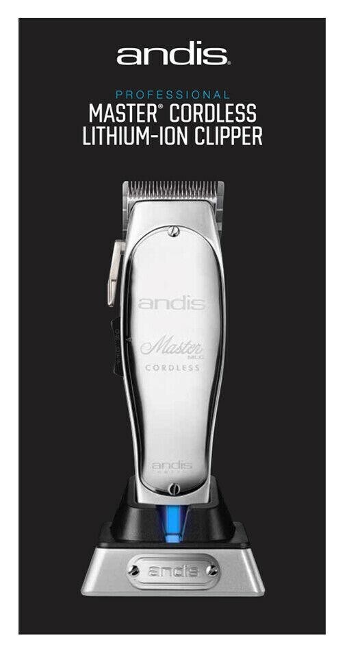 Andis Professional Master Cordless Li-Ion Clipper MLC #12470 Silver BRAND NEW
