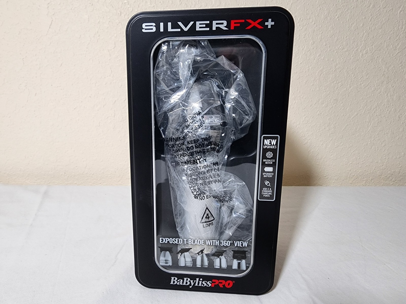 BaBylissPRO FX787NS SilverFX+ All-Metal Lithium Outlining Trimmer OPEN BOX/USED