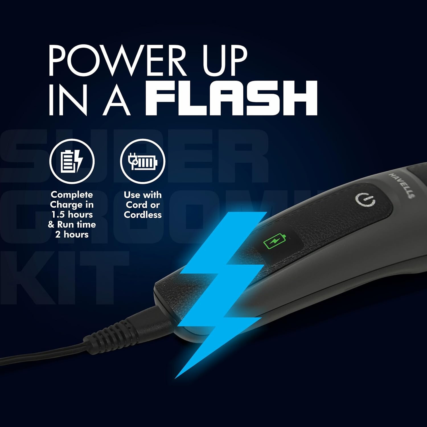 Havells Multipurpose Trimmer for Mens, Hair Trimmer, Stainless Steel,‎‎ ‎GS8714,