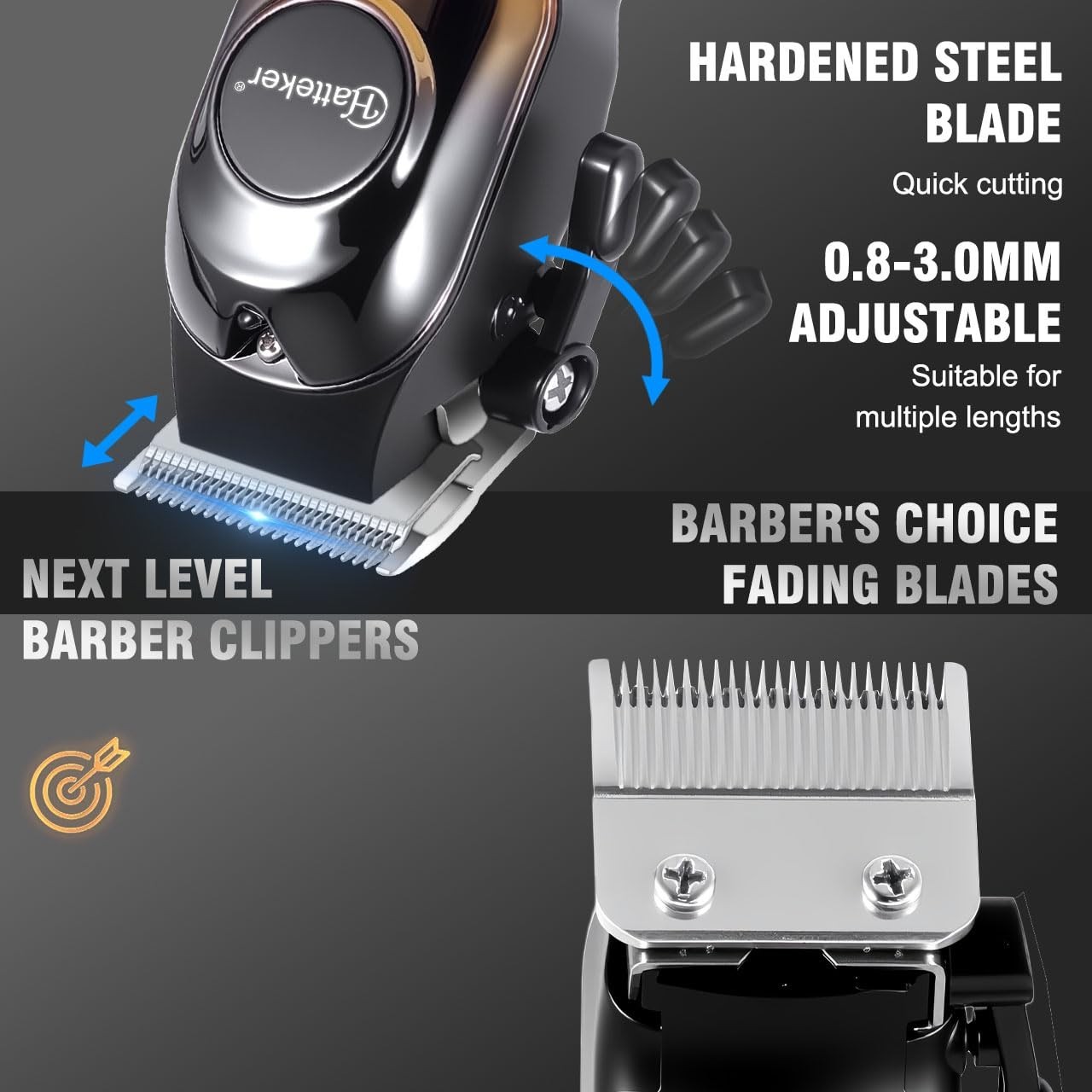 HATTEKER HT-816 Professional Trimmer,HT-816,GOLD