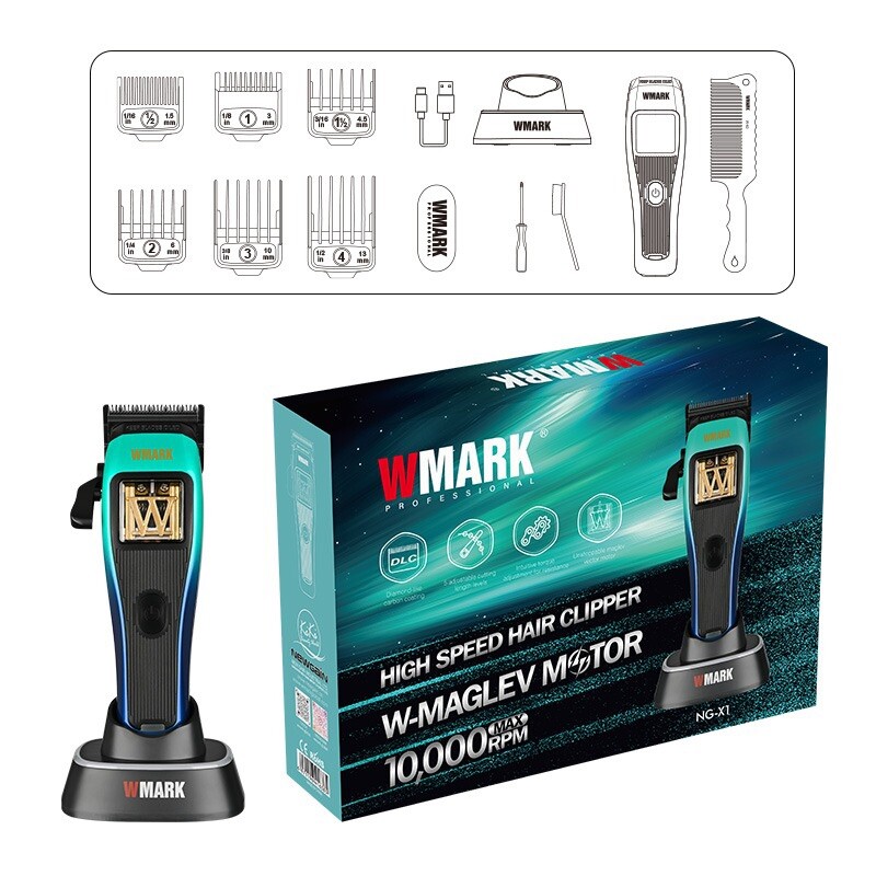 Cordless Vector Magnetic motor Clipper,Wmark NG-X1 Polar W/magnetic guards