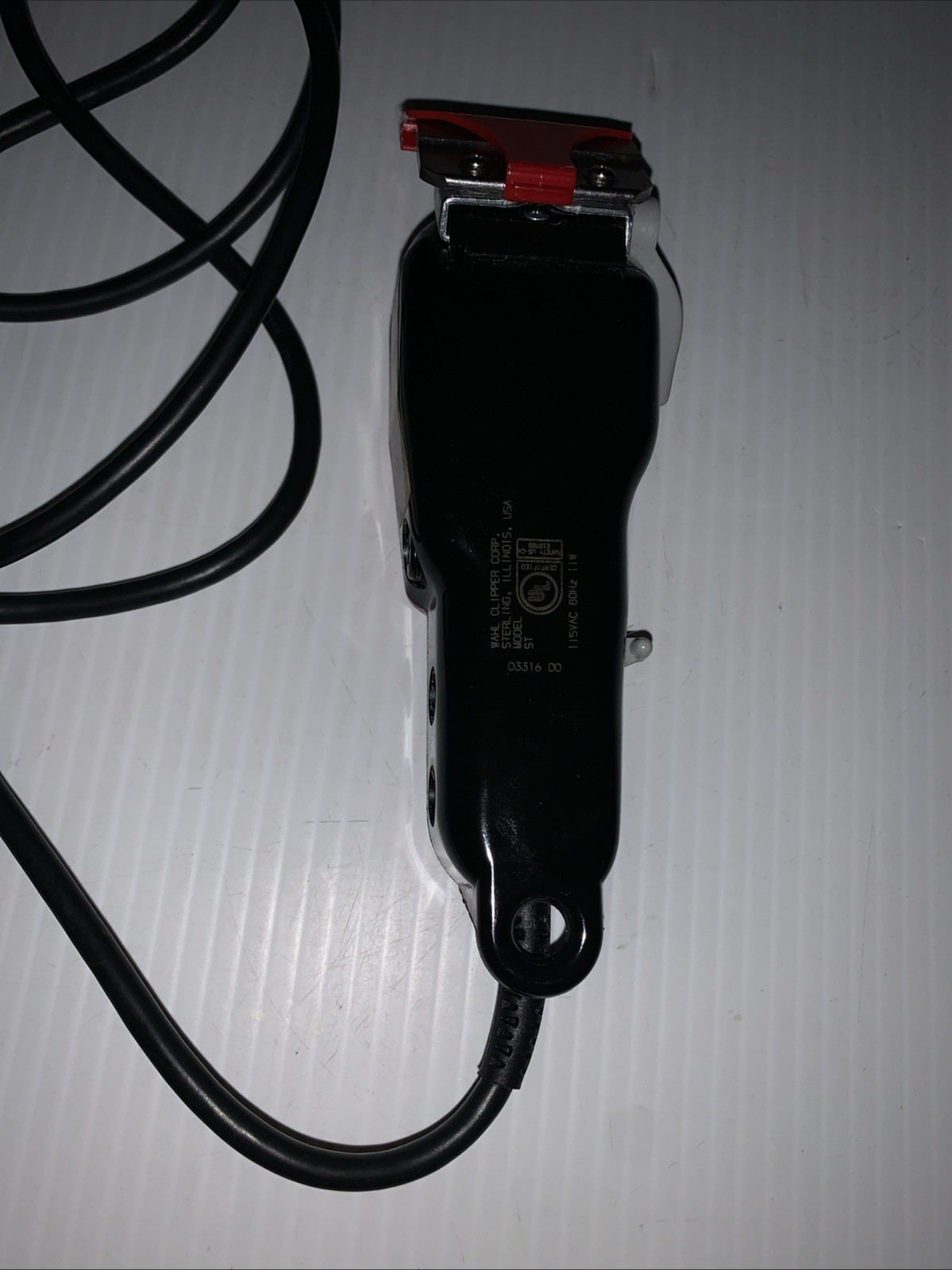 Wahl Designer Model ST Clippers With Attachments Black Hard Case.