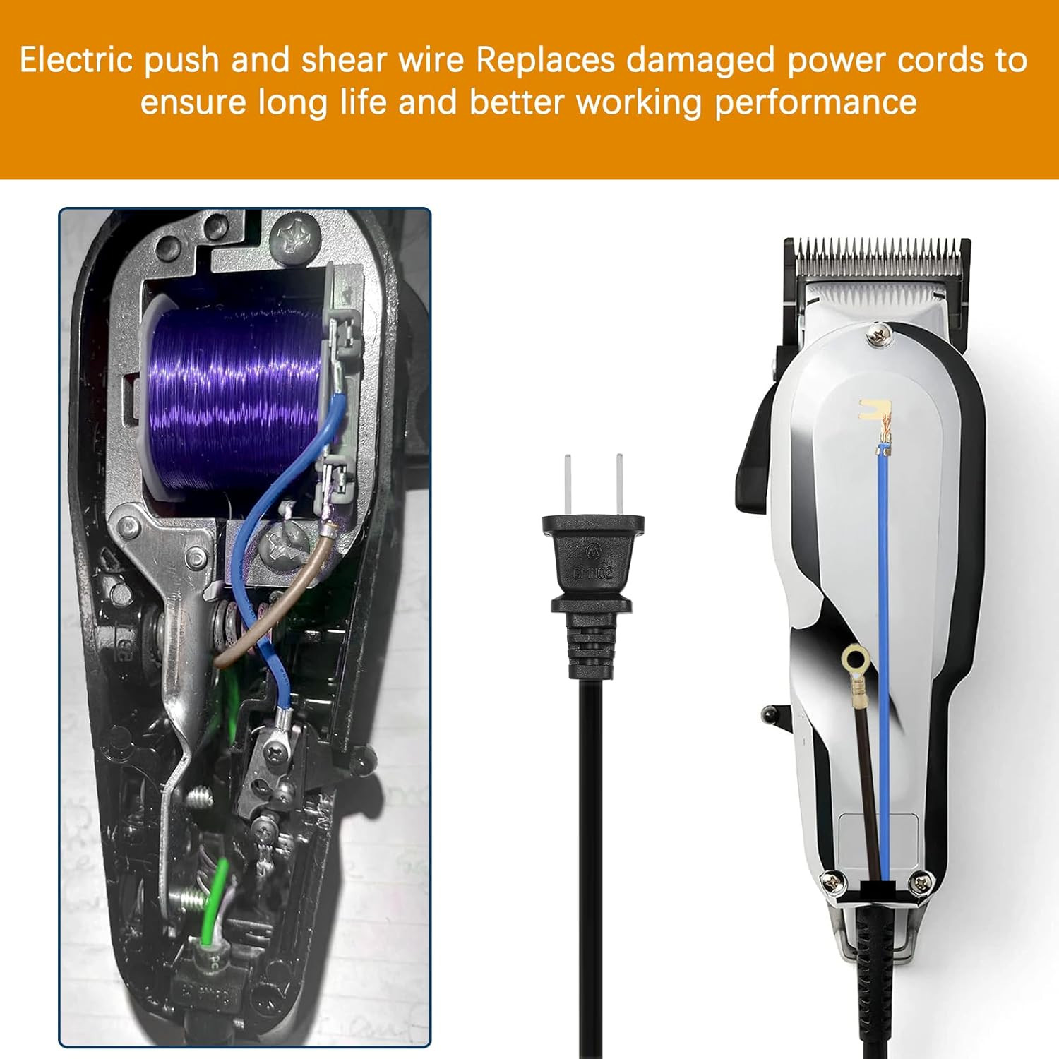 Wahl Clippers Replacement Power Cord for Senior, Designer, Super Taper Models