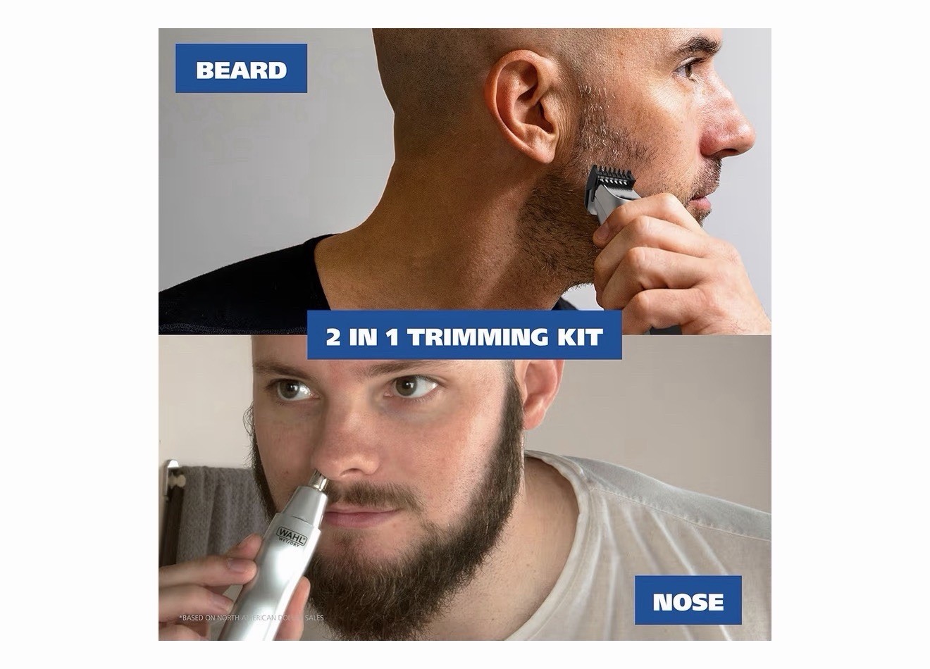 Wahl Wet/Dry Rechargeable Beard Trimmer & Nose Trimmer Grooming Kit Open Box