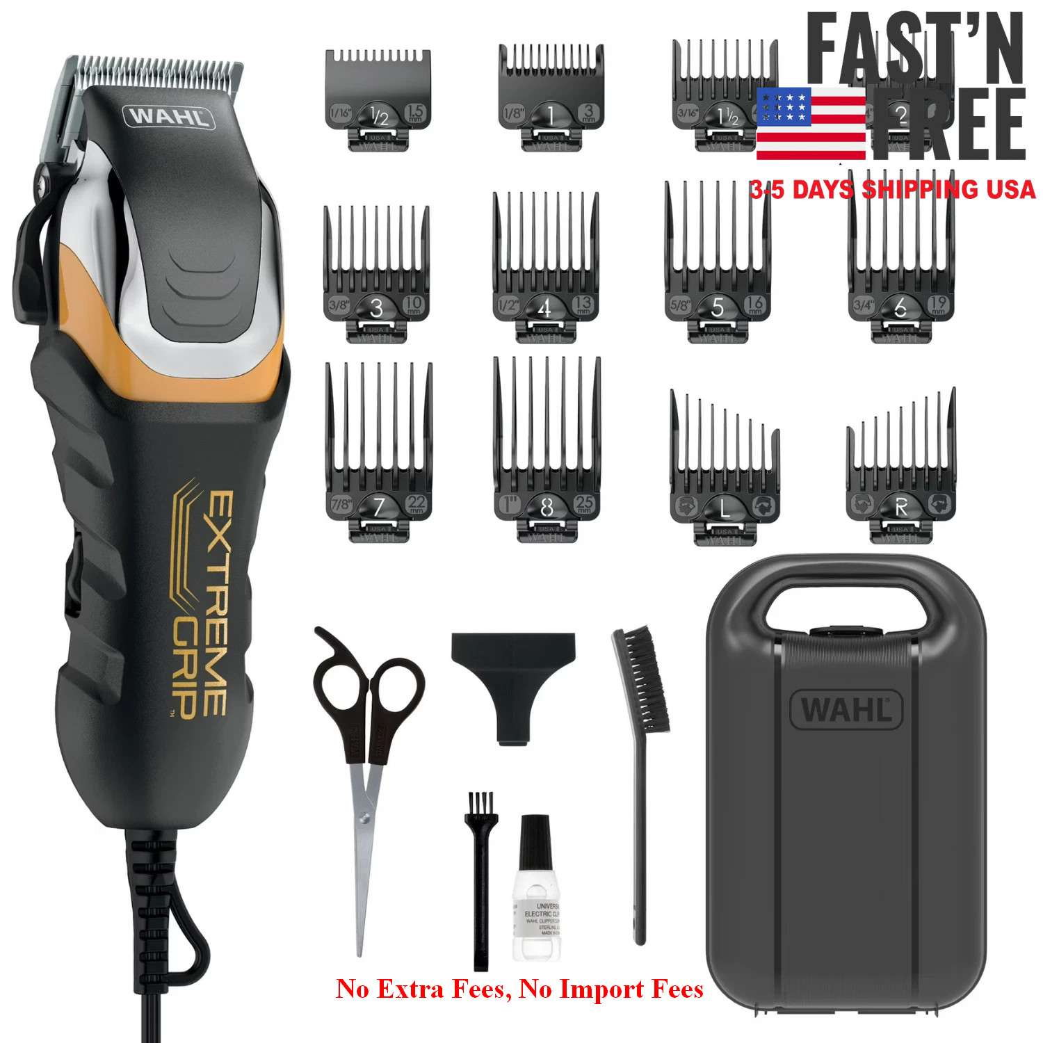 Wahl Extreme Grip Pro Corded Hair Clipper No Slip Men Women Home Use Hot NEW