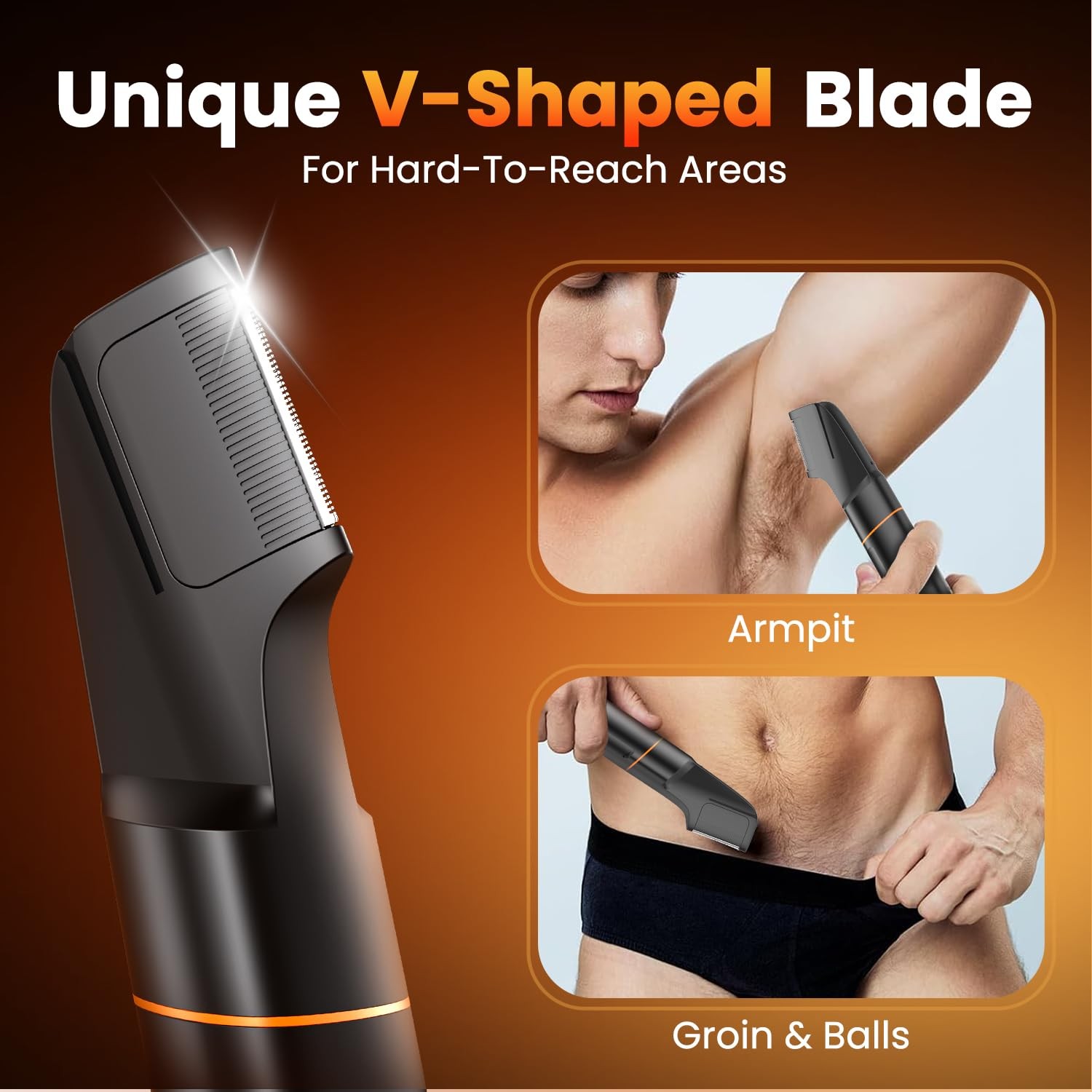 MAXGROOM Manscape Body Hair Trimmer for Men, Waterproof Pubic, Groin & Ball S…