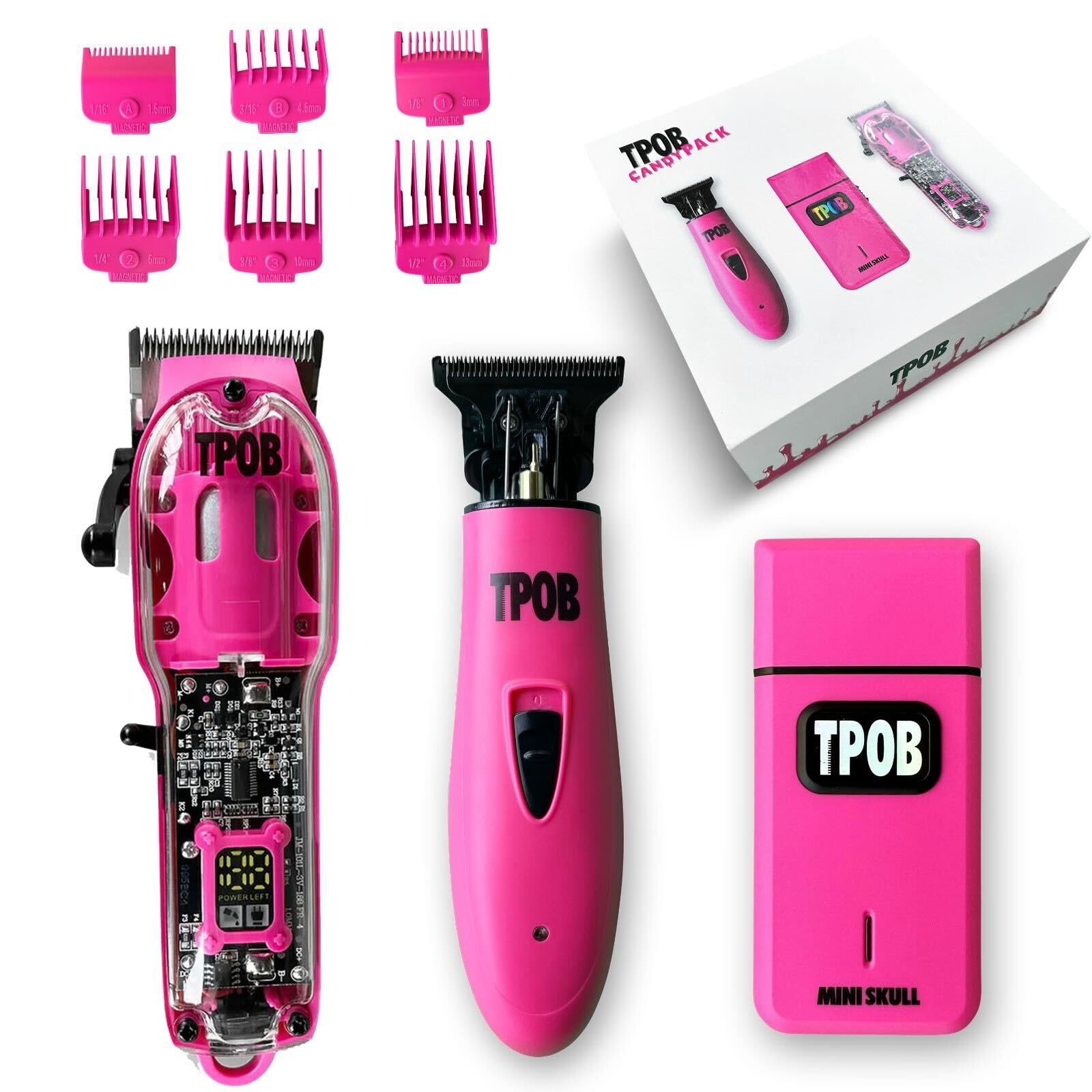 TPOB Slime 2 Candy Pink Clipper Trimmer Shaver Set Barber Hair Pack