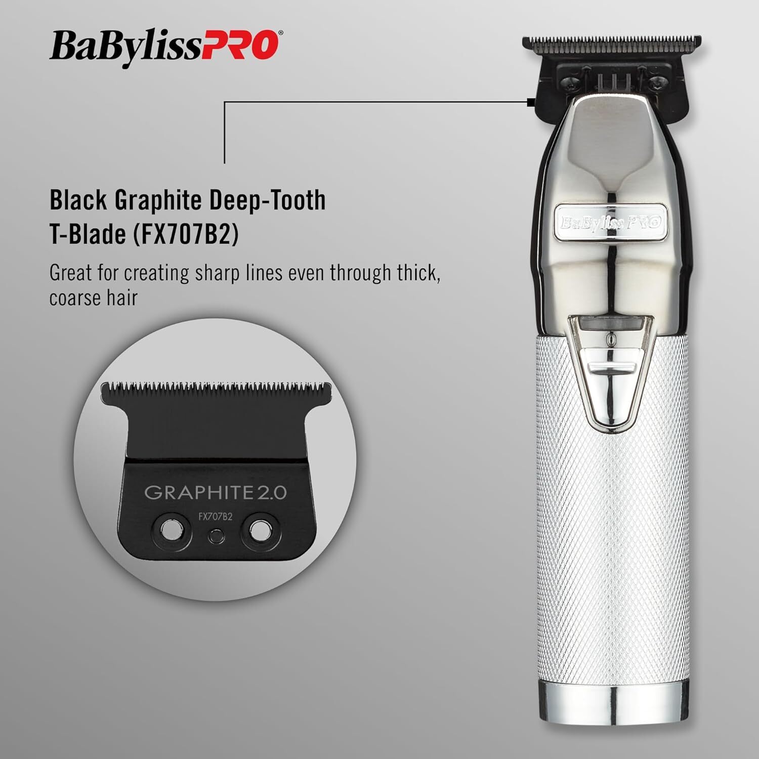BabylissPro SilverFX All Metal Lithium Outling Trimmer #FX787NS