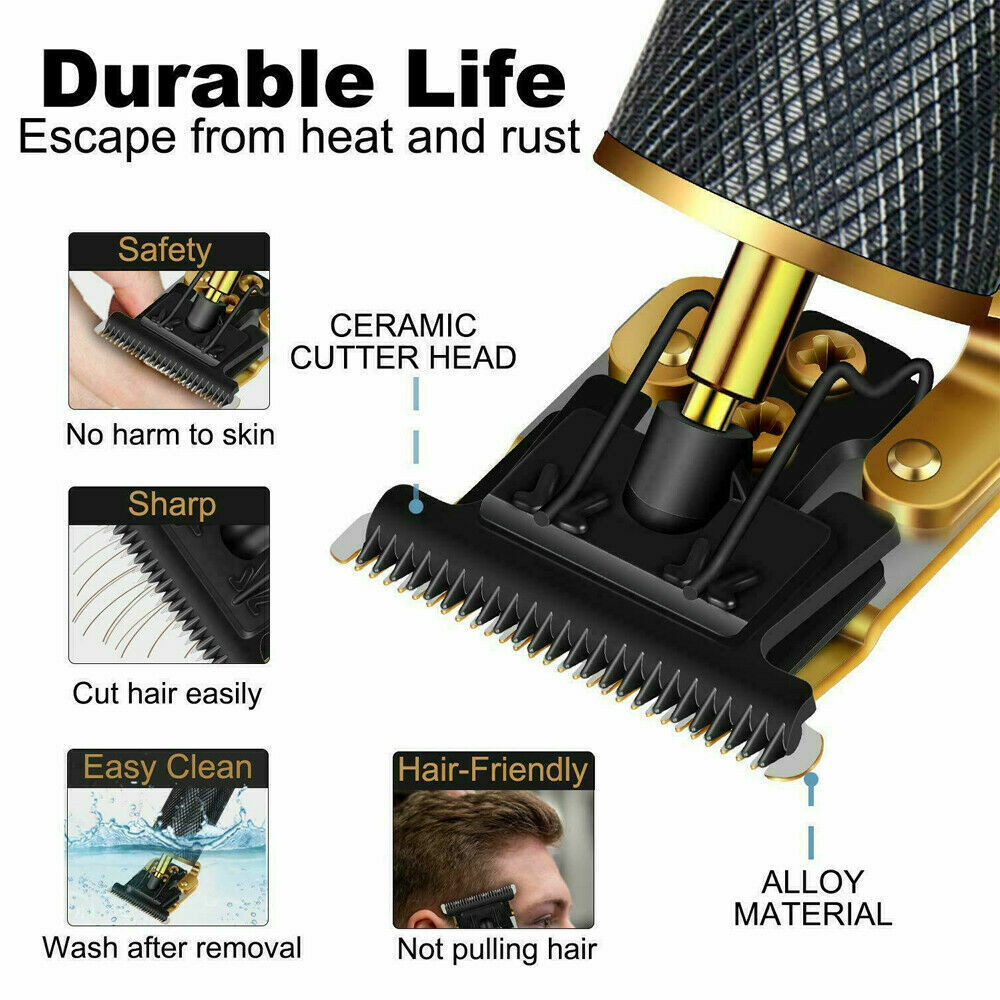 Professional Trimmer Hair Clippers Cutting Beard Cordless Barber Shaving Machine