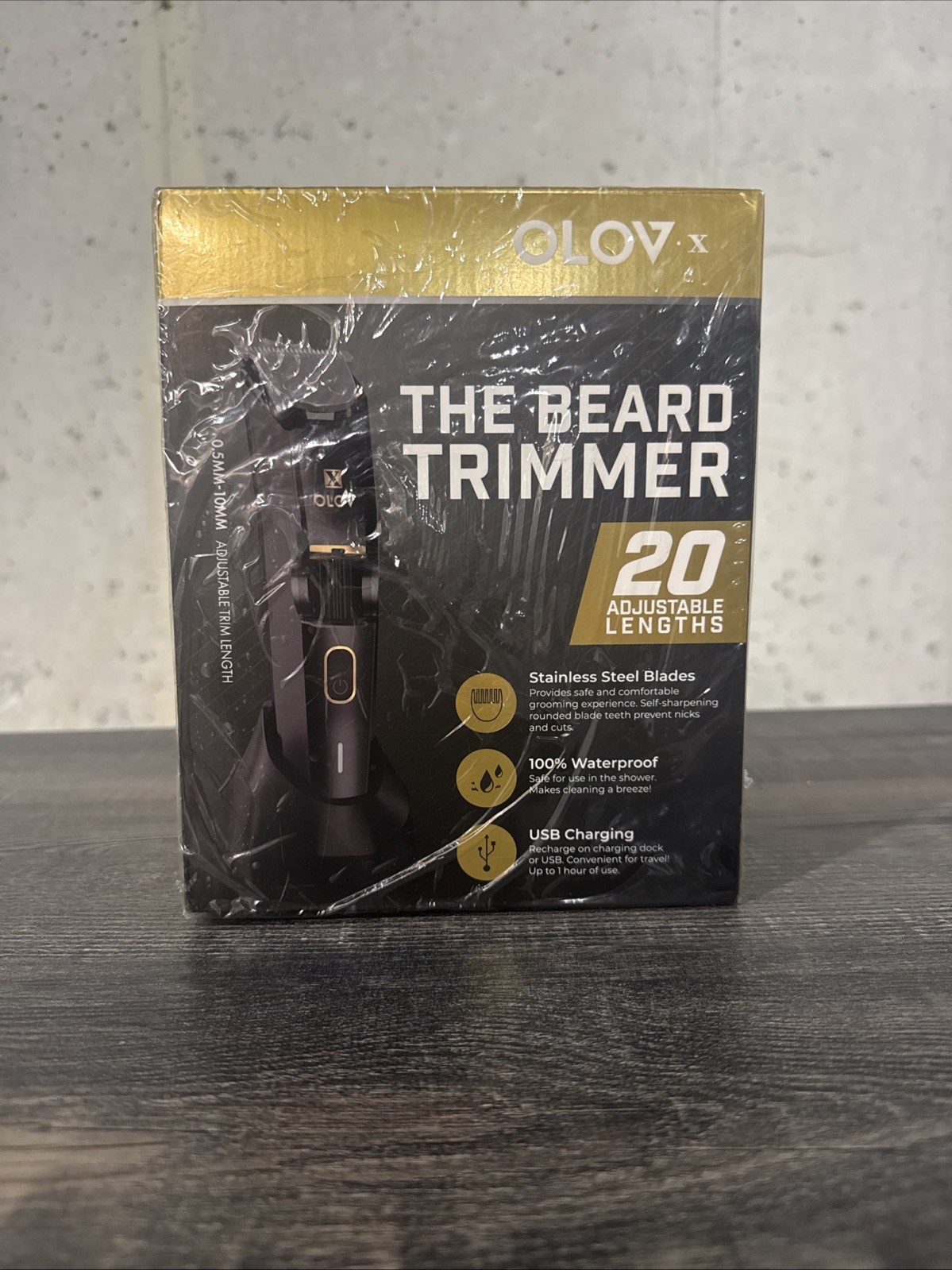OLOV [YH-7155] THE BEARD TRIMMER WATERPROOF 20 ADJUSTABLE LENGTHS [0.5MM-10MM]