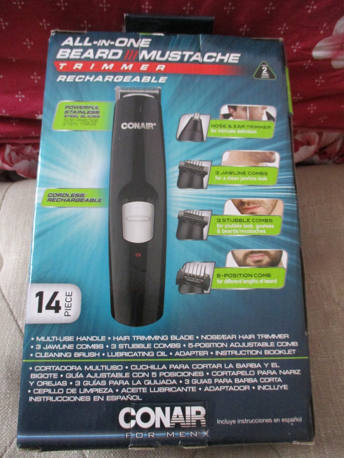 NEW 14 or 13 PC Conair All-In-1 Beard Mustache Hair Nose Ear Trimmer