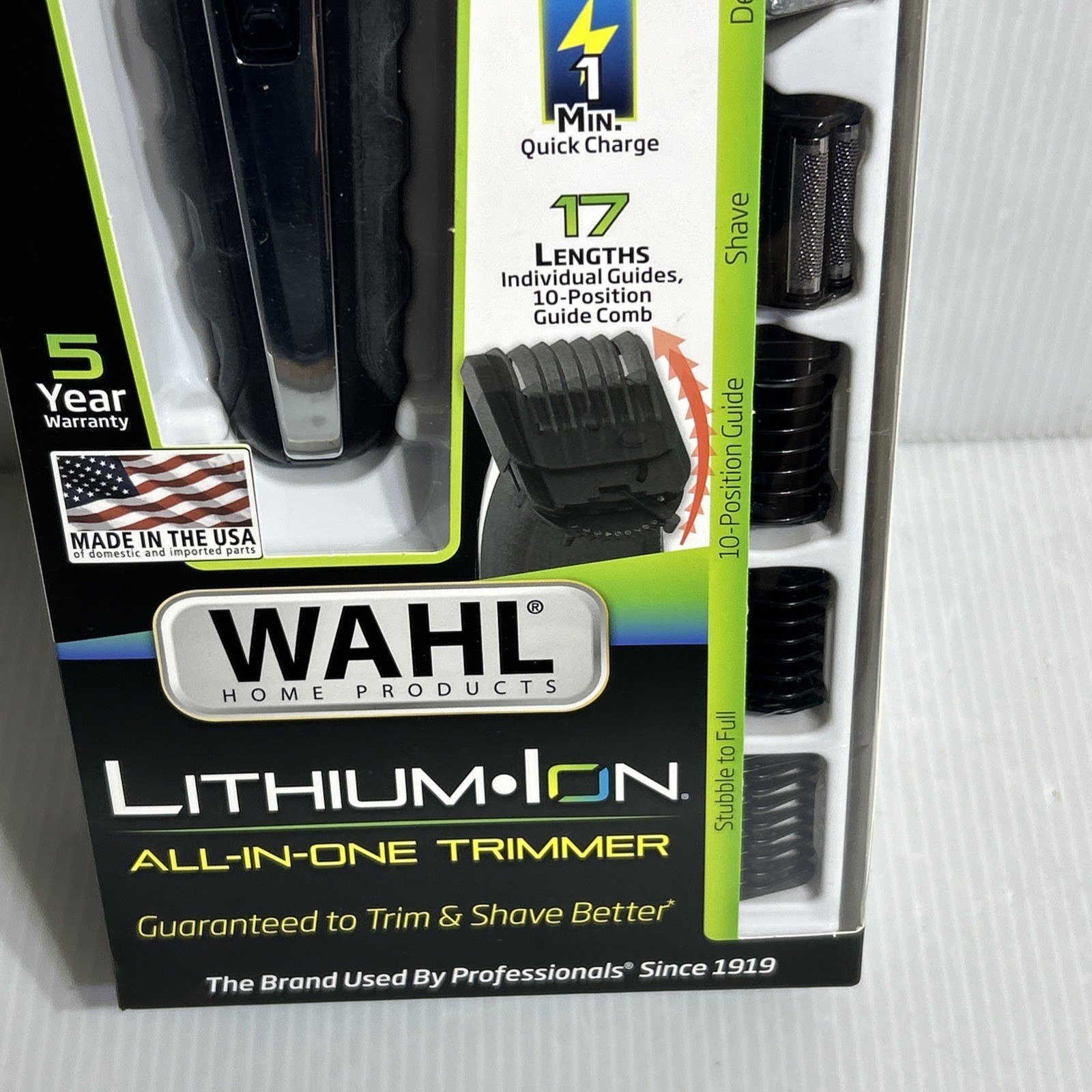 Wahl All In One Lithium Ion Trimmer Black/Silver 9888L New