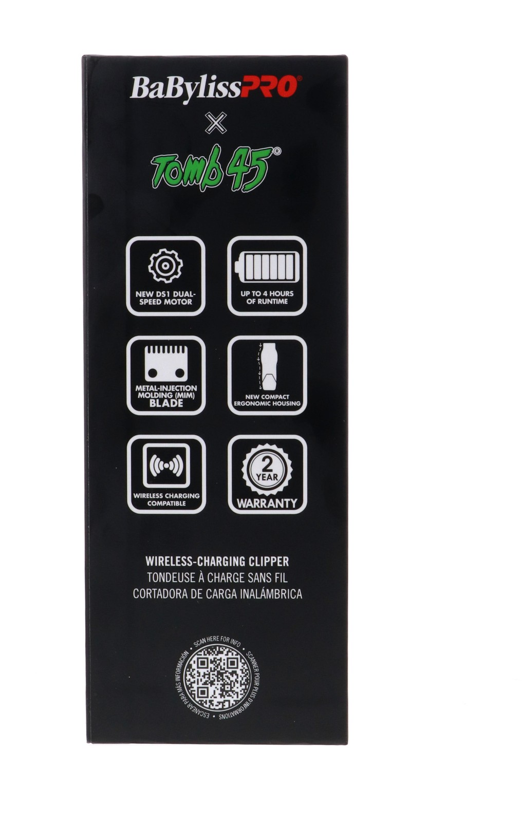 BaBylissPro x Tomb45 SilverFX Wireless Charging Clipper 2 Pack