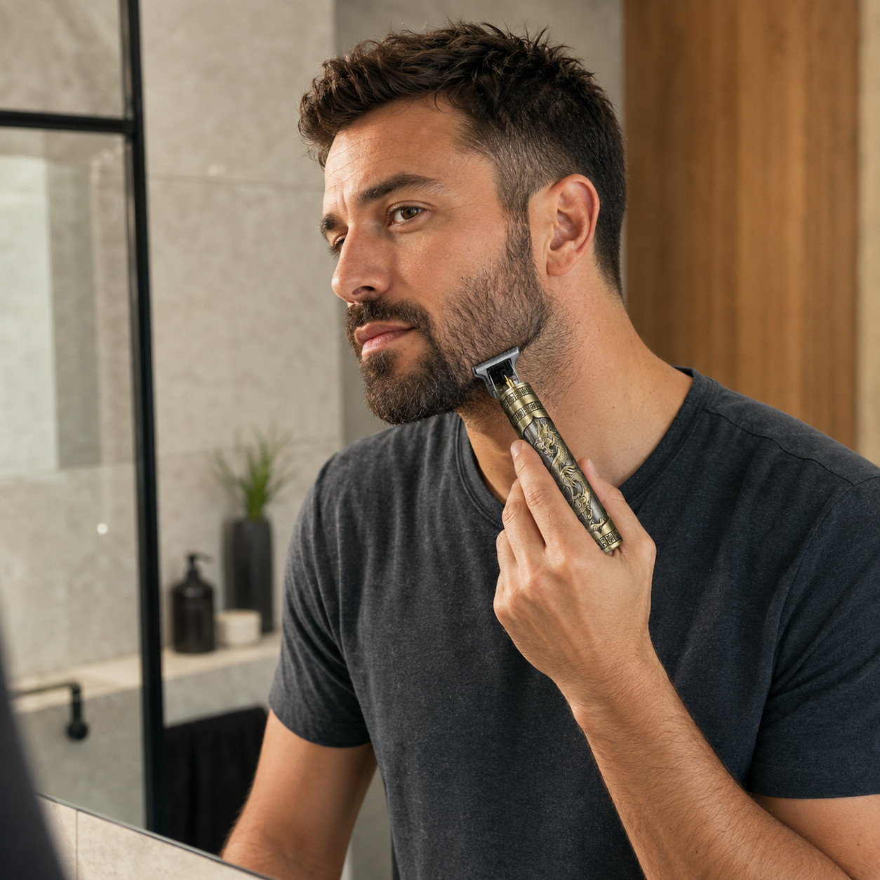 Vintage T9 Barbeador Dragon Beard Hair Trimmer Cutter Machine for Men