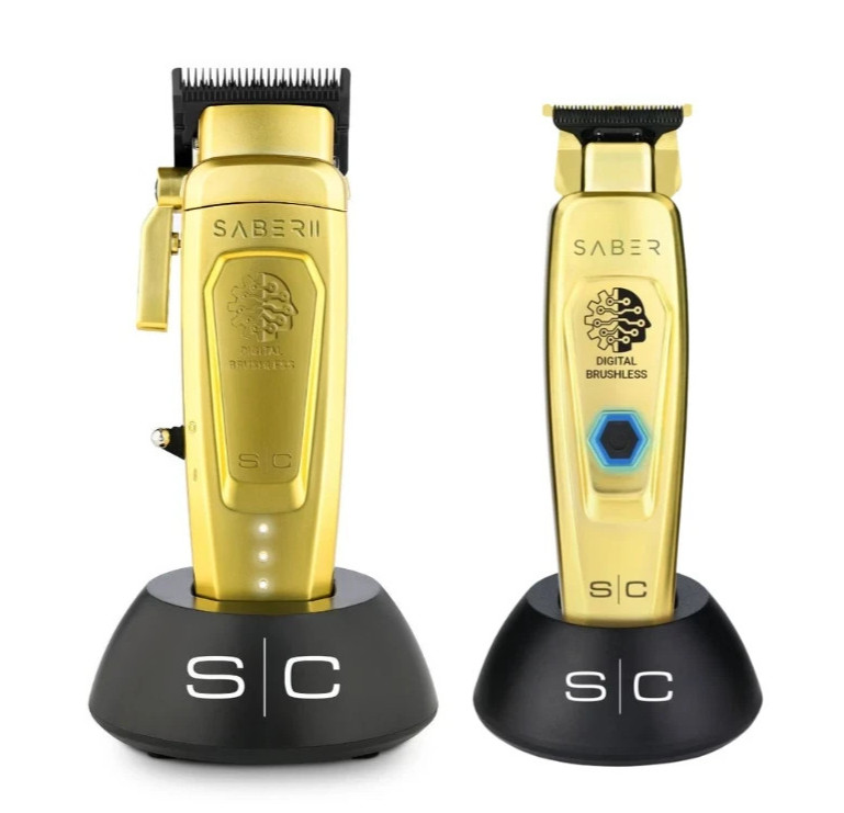 StyleCraft Saber Gold 2.0 Clipper and SC Saber Trimmer Gold Set – BRAND NEW