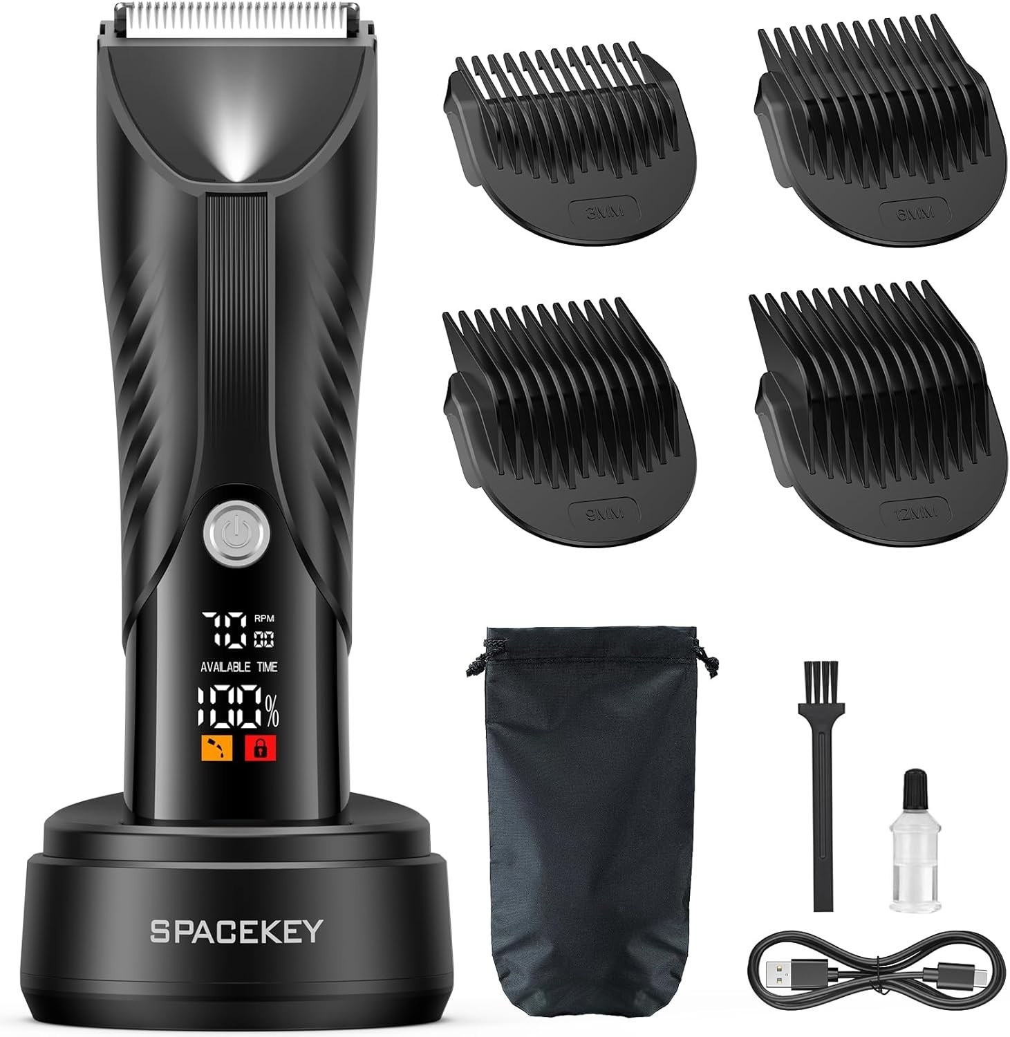 Manscape Groin Hair Waterproof Trimmer Electric Ball Trimmer Wet/Dry Body Shaver