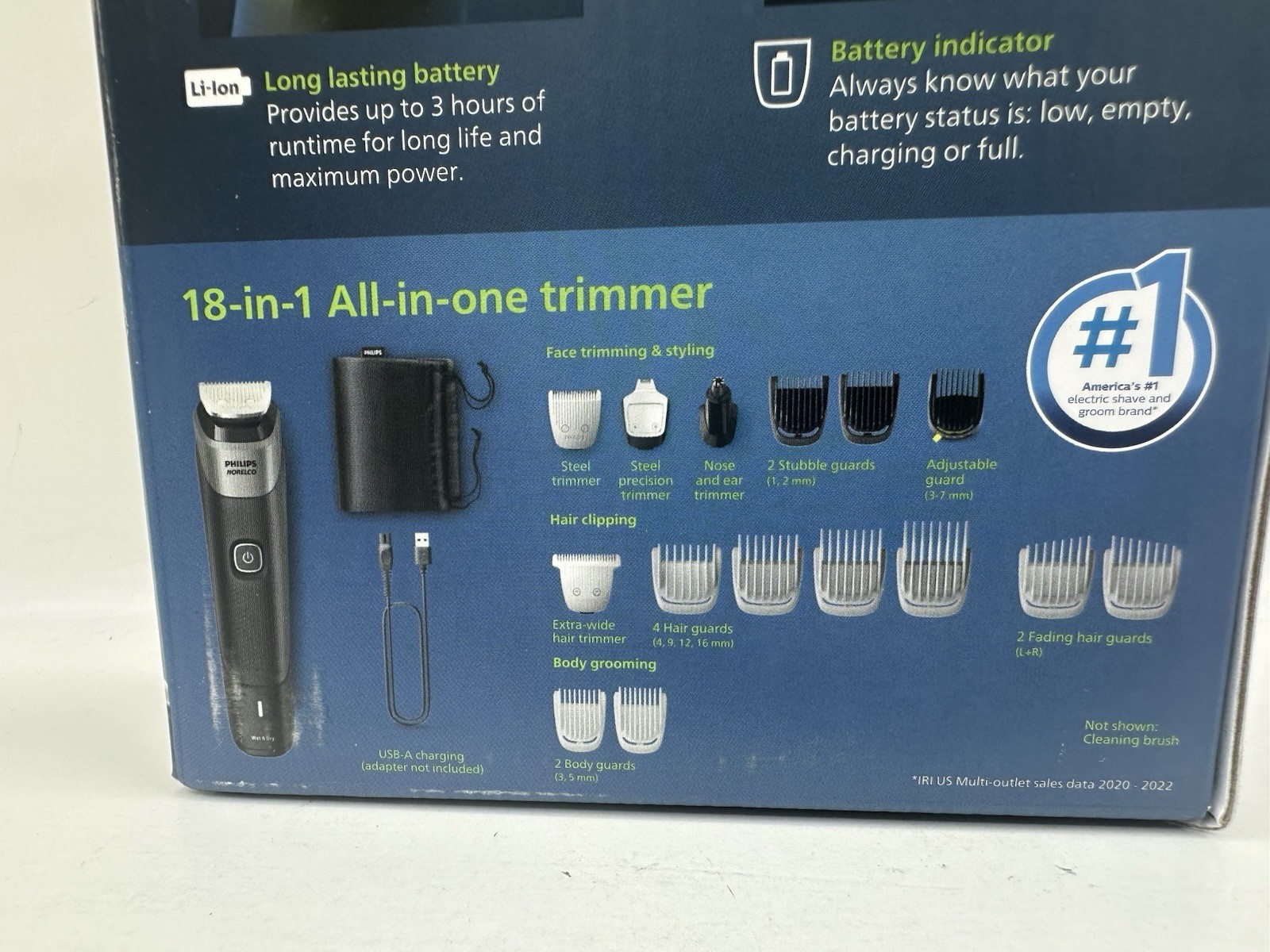 Philips Norelco Multigroom 5000 Trimmer 18pc All-in-One 11 Lengths Body Face New