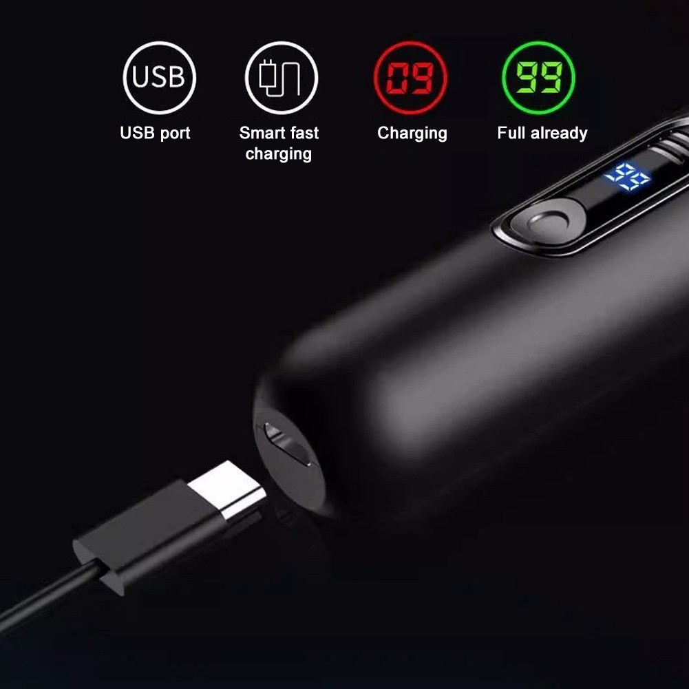Rechargeable Ear & Nose Trimmer for Men Women- LED Display&Easy Clean Technology