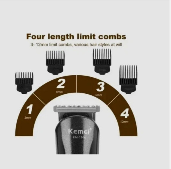 Kemei Professional Hair Clippers Cordless Trimmer Beard Cutting Machine Barber