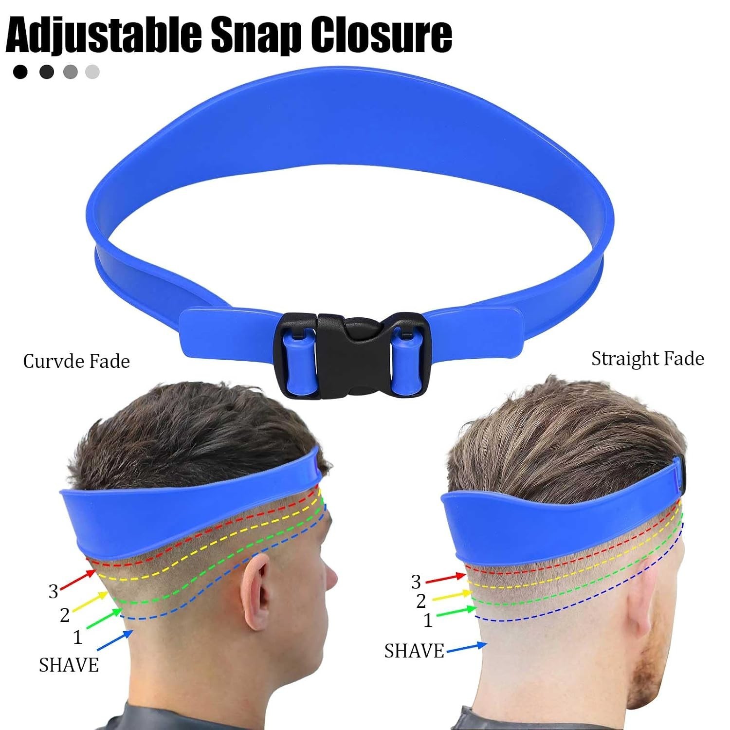 1PC Neckline Shaving Template for DIY Self Hair, Adjustable Hair Trimming