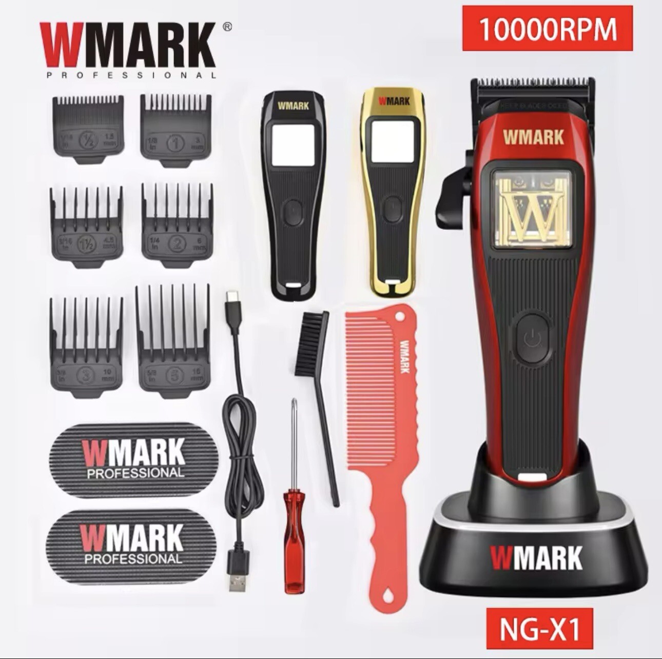 Cordless Vector Magnetic motor Clipper ,Wmark NG-X1 with magnetic guards