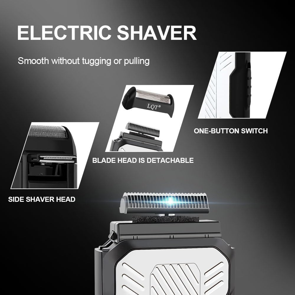 Professional Hair Clippers & Trimmer Set Cordless Barber Kit 3PCS for Men