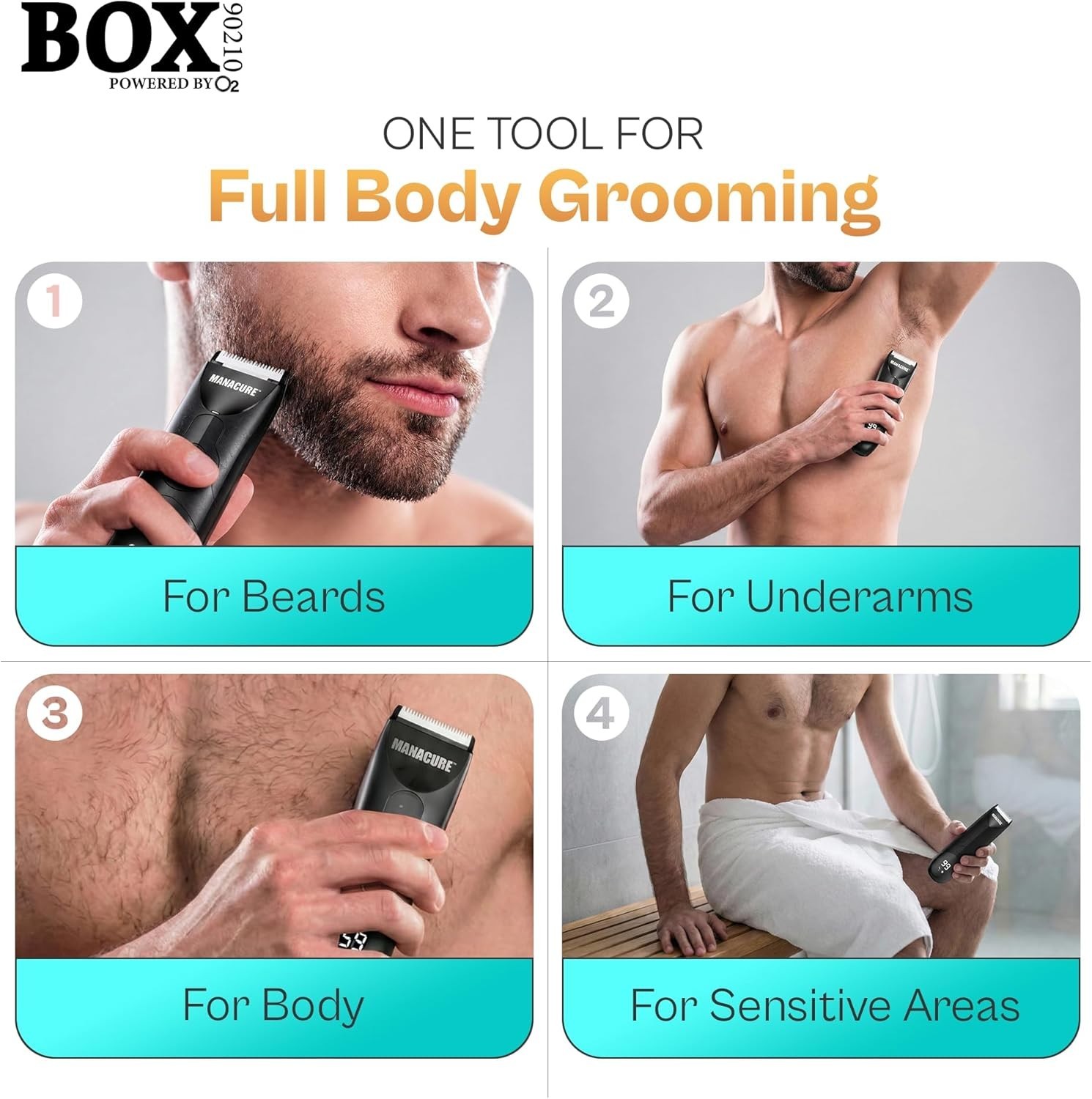 MANACURE Full Body Trimmer – Waterproof Ceramic Blade Groomer T56-7
