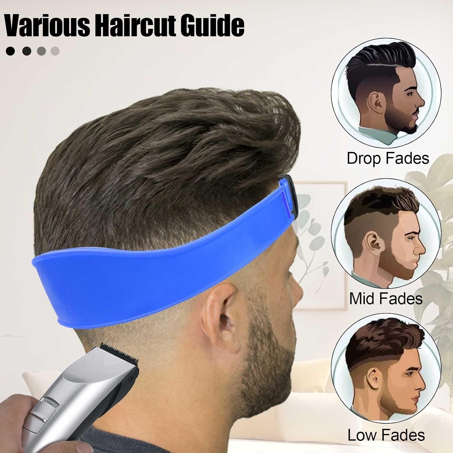 1PC Neckline Shaving Template for DIY Self Hair, Adjustable Hair Trimming