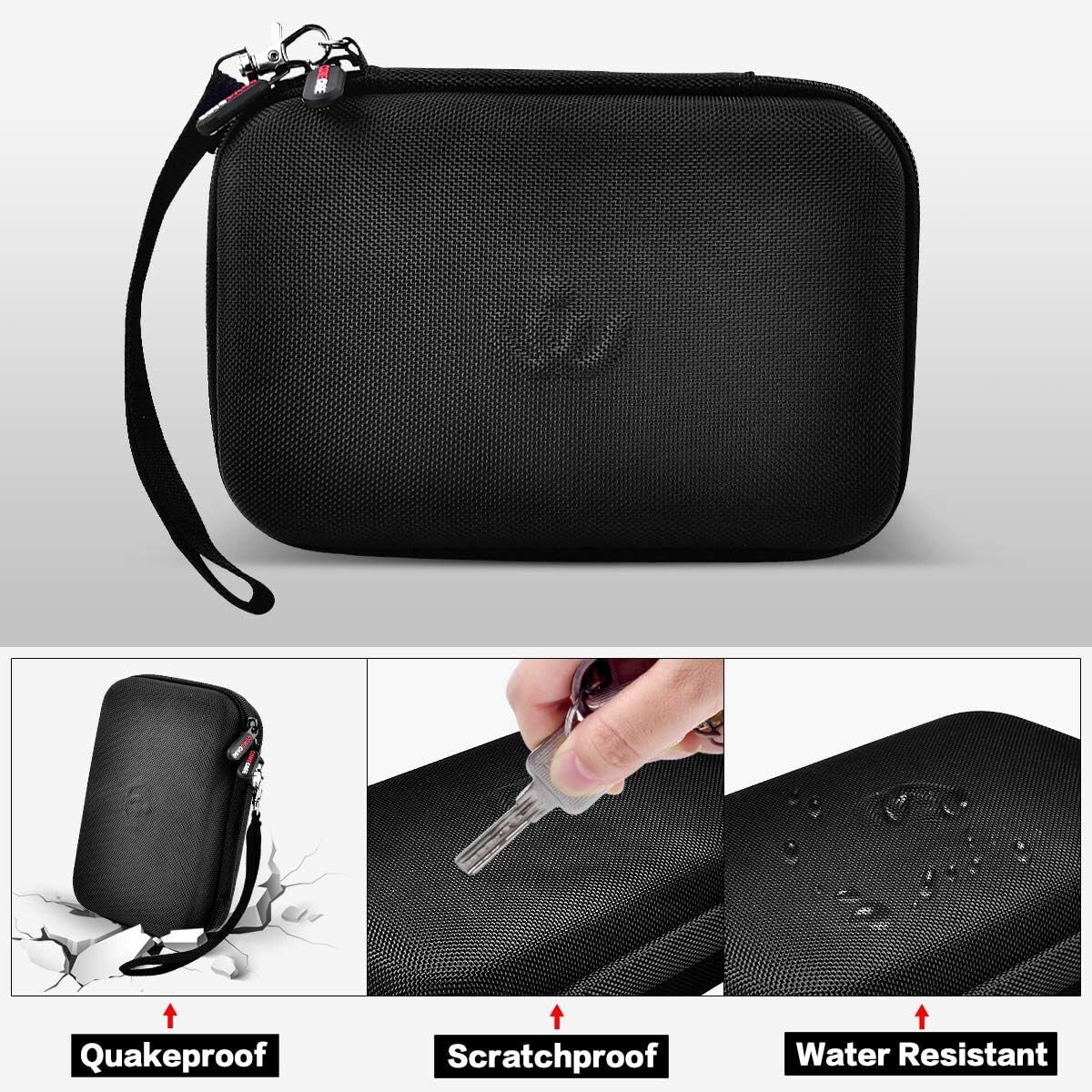 “Andis T-Outliner Trimmer Case with Mesh Pocket – Bag Only (Black/Grey) “