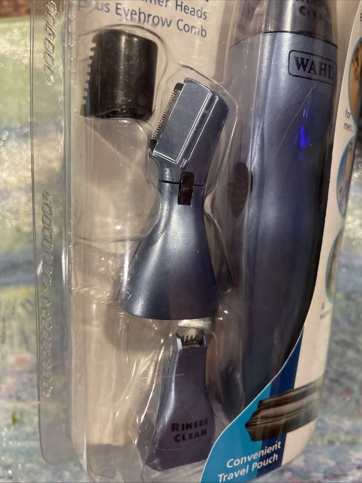 Wahl Wet Dry Trimmer 8 Uses In 1 CORDLESS W Travel Pouch Model 5545-300 Rinses