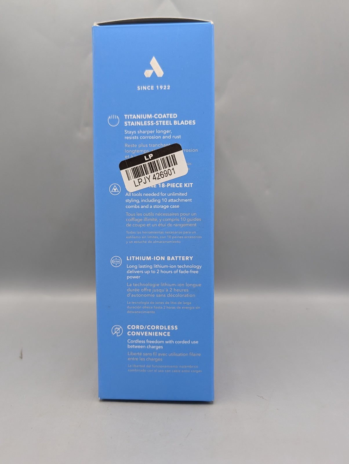 Andis inCRED Lithium-Ion Cordless Hair Trimmer Kit – 18pc Damaged Box New