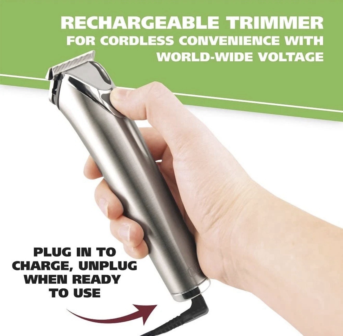 Wahl USA Stainless Steel Lithium-Ion Cordless 13 pc Set w/ 2 Trimmers, New Model