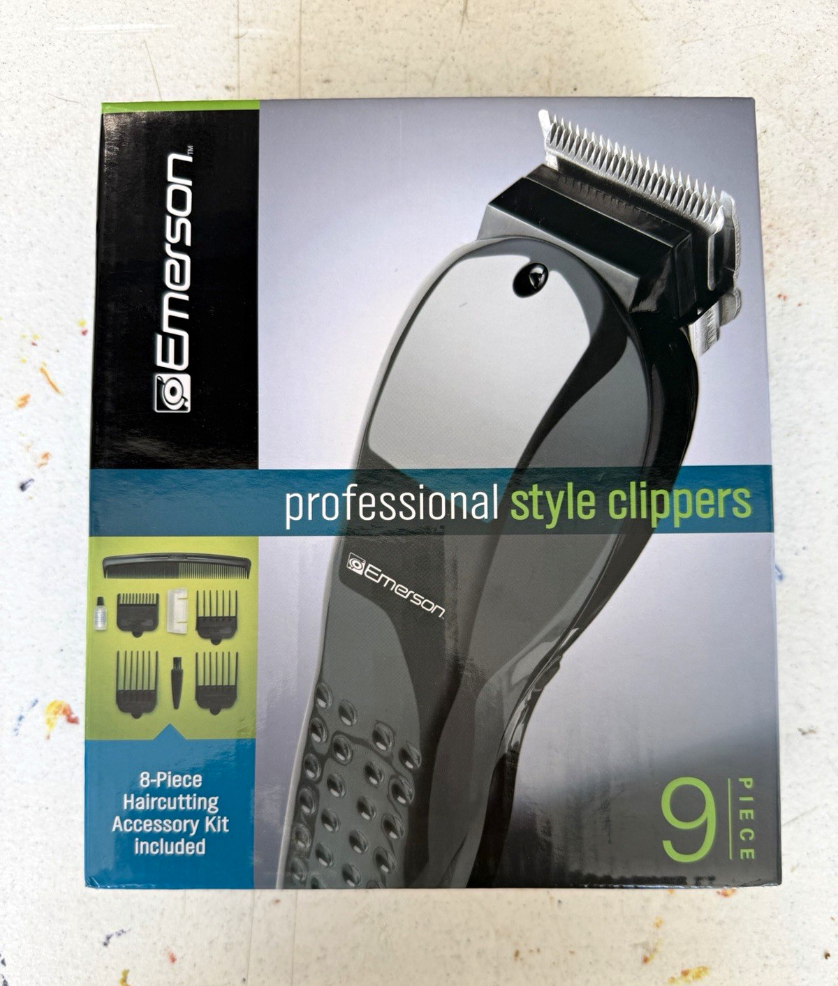 Emerson Self-Sharpening Electric Hair Clipper Kit w/ Guards, 1/8″-1/2″