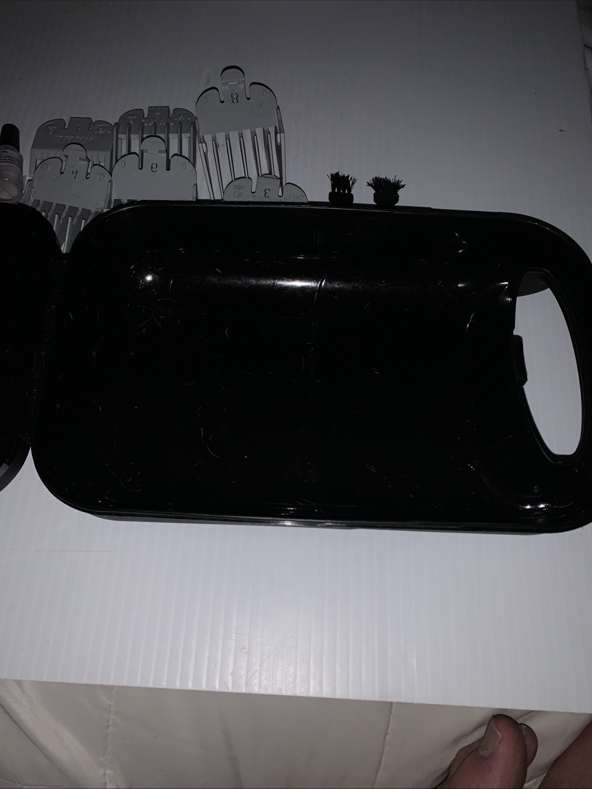 Wahl Designer Model ST Clippers With Attachments Black Hard Case.