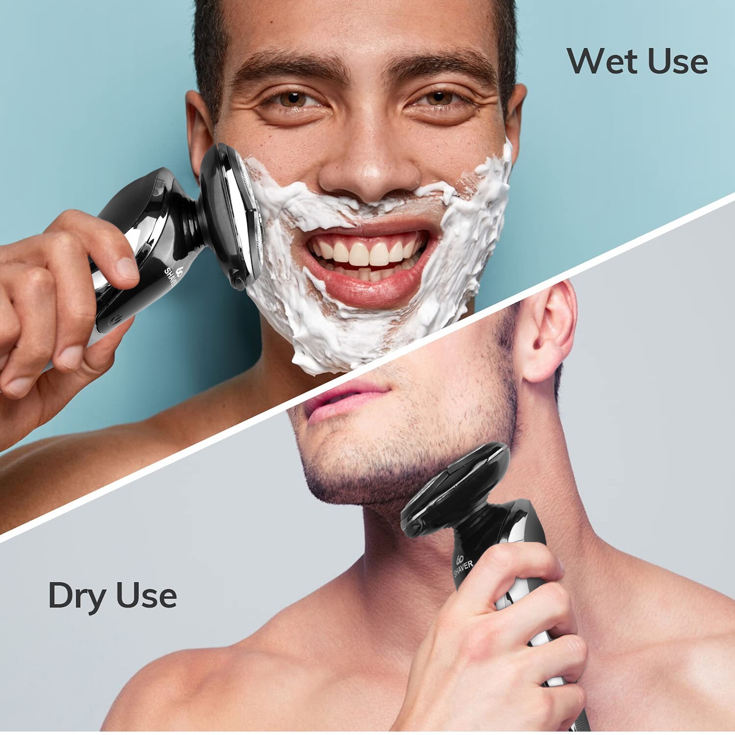 Face Clean Shave – Rechargeable USB, Cordless Electric Shaver Razor for Men