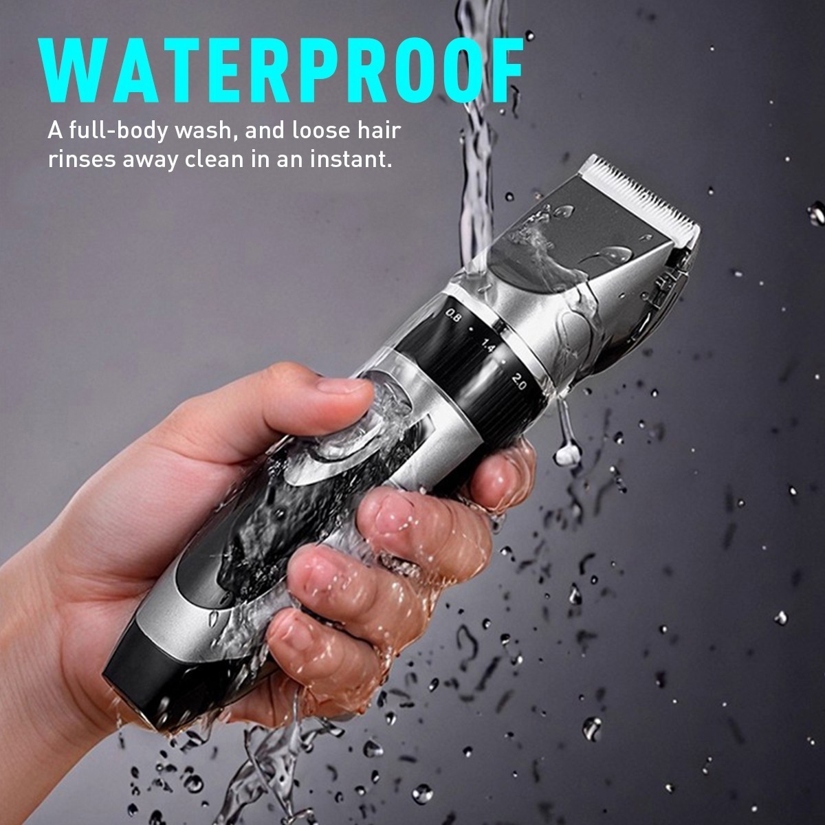Professional Home Electric Hair Clipper Set w/Digital Display, USB Fast Charging
