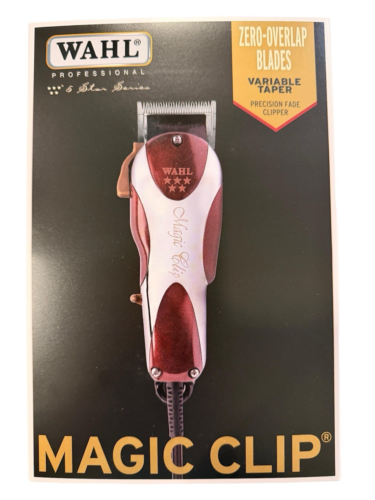 Wahl Magic Clip 8451 Clipper Red Silver Zero-Overlap Precision Fade Corded V9000