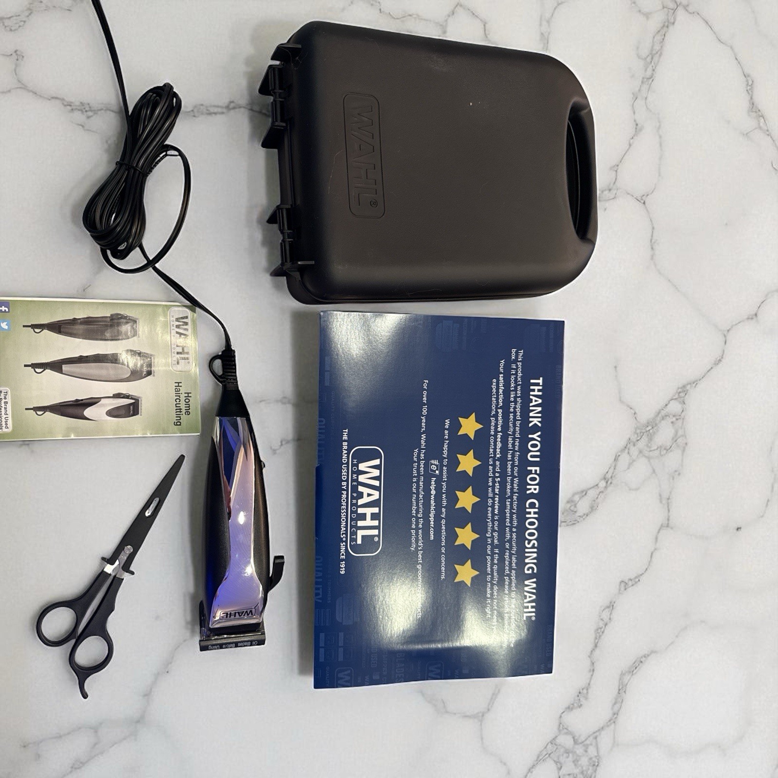 Wahl Home Products CMP Silver Black Corded Electric Haircutting Kit With Manual