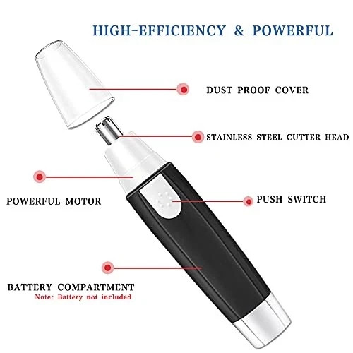 Nose Hair Trimmer for Men and Women，Professional Painless Clean Nasal， Black