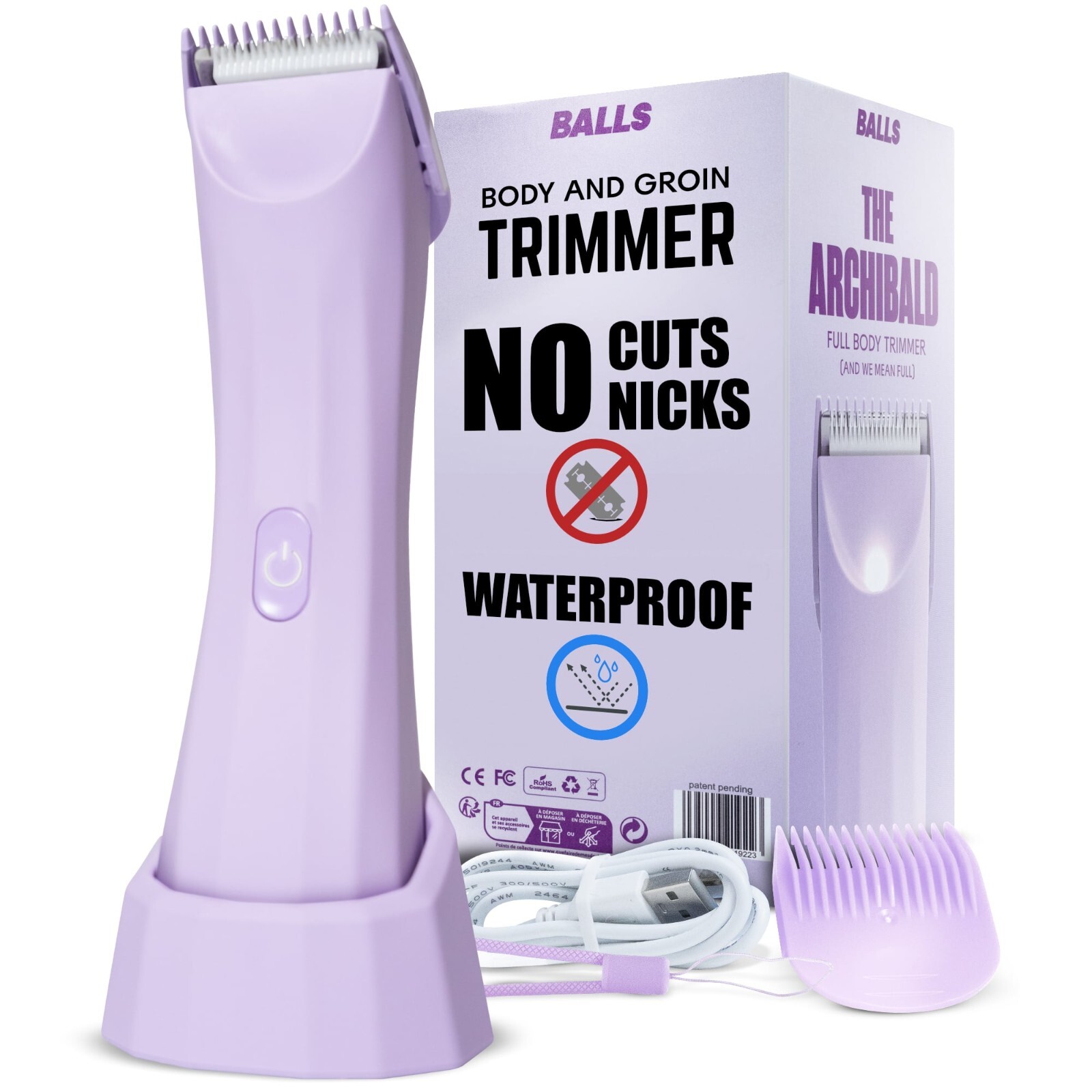 BALLS V3 – Body, Bikini Hair Trimmer for Women – Painless Cordless Shaver, Razor