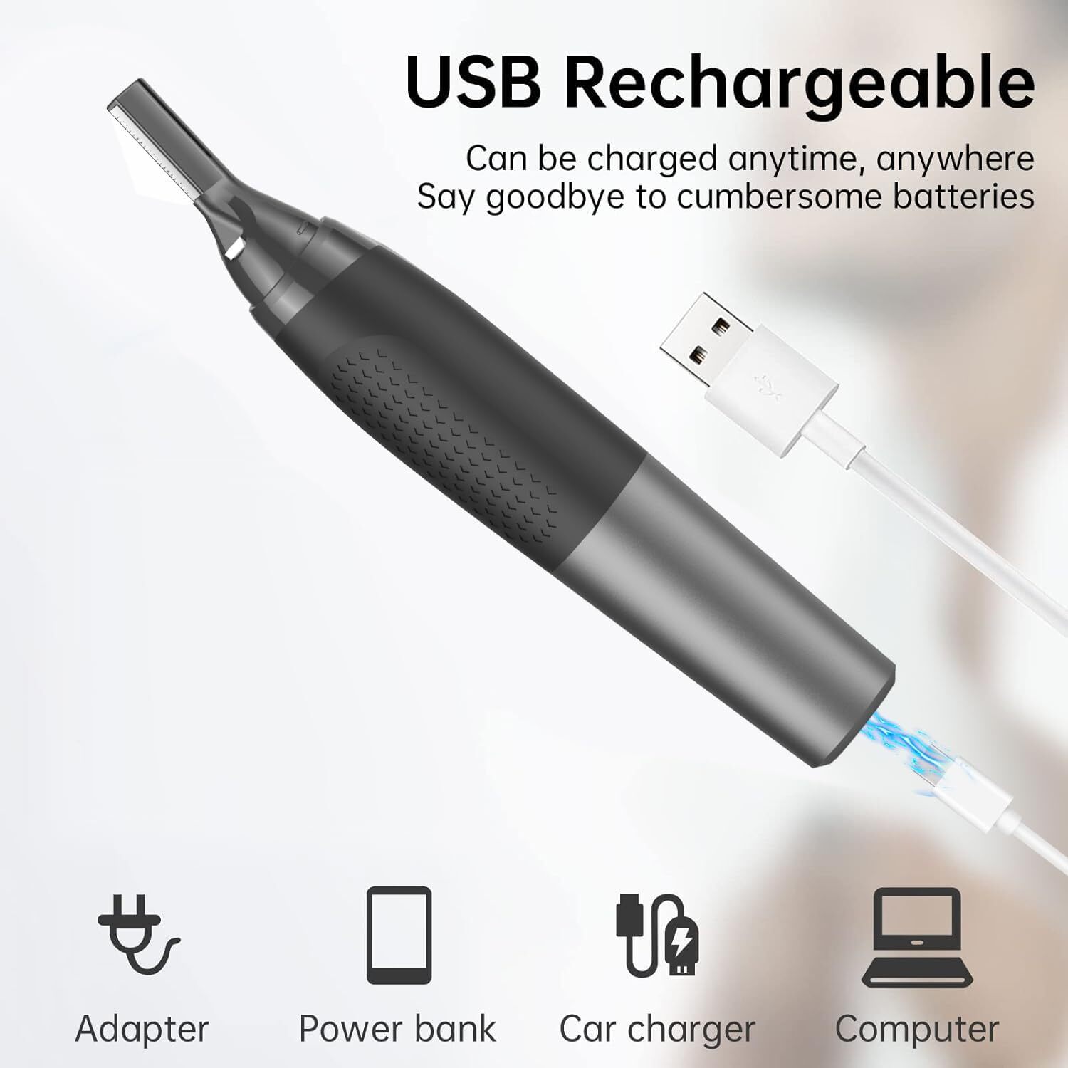 2024 NEW Nose Ear Face Neck Eyebrow Hair Mustache Beard Trimmer Shaver Clipper