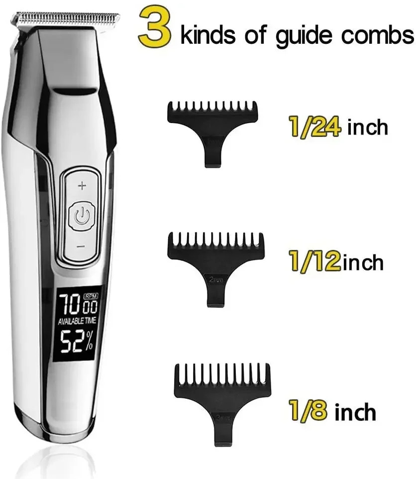 Kemei KM 5027 Professional LED Digital Hair Clipper and Beard Trimmer Blade X9