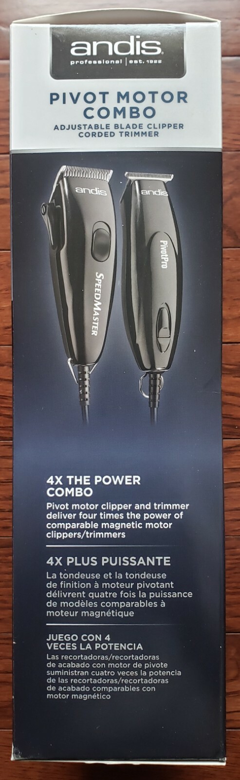Andis Pivot Motor Clipper & Trimmer Combo and Guides w/Blade Brush